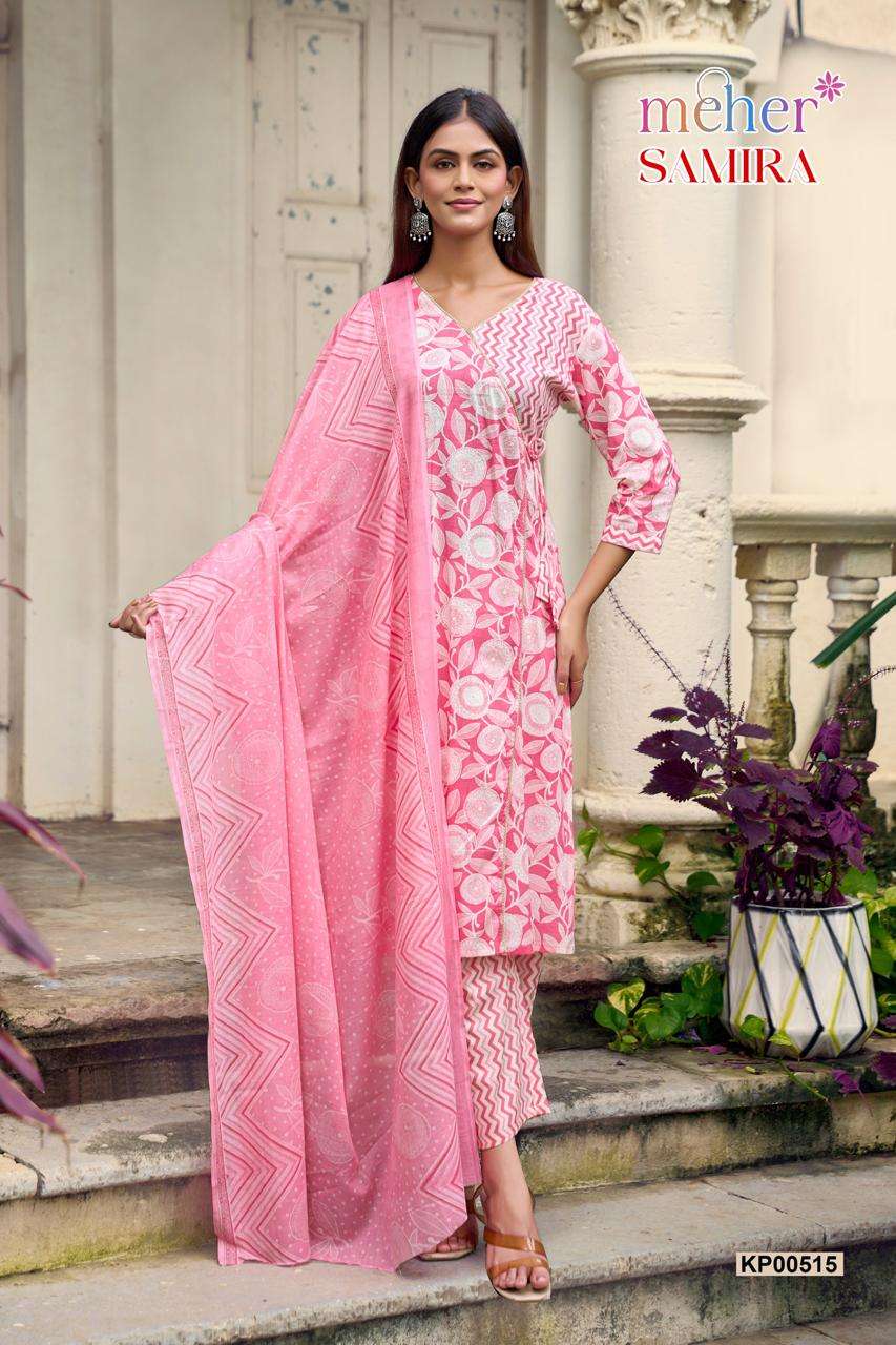 MEHER SAMIRA COTTON ANGRAKHA COTTON CAMBRIC PRINTED THREE PIECE SET WHOLESALE MEHER SAMIRA COTTON ANGRAKHA COTTON CAMBRIC PRINTED THREE PIECE SET WHOLESALE